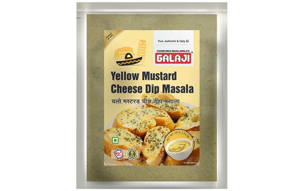 Galaji Yellow Mustard Cheese Dip Masala   Sachet  50 grams